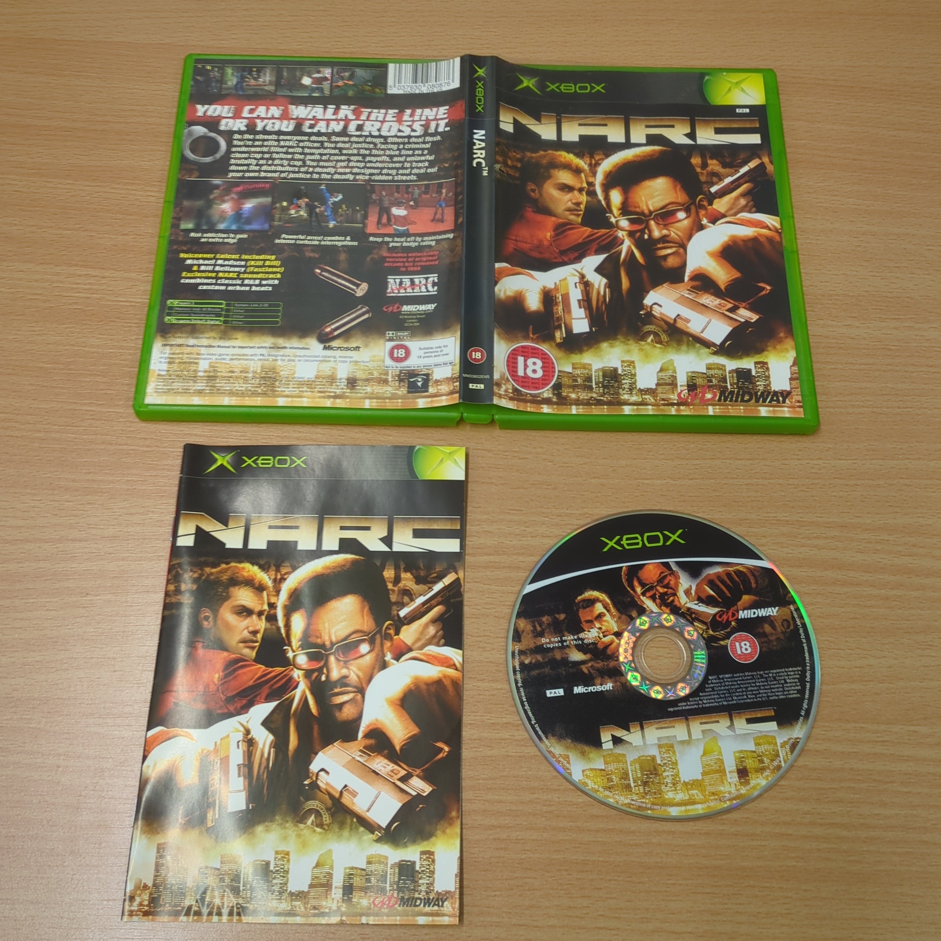 Narc original Xbox game Narc original Xbox game